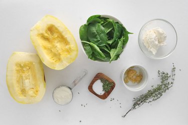 Ingredients for stuffed spaghetti squash