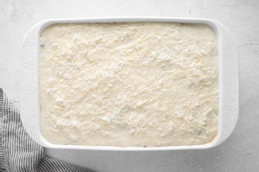 Spread béchamel sauce on top