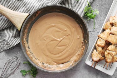 Whisk peanut sauce