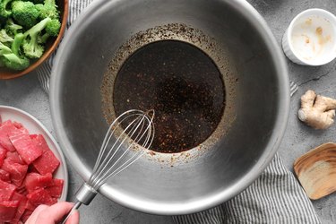 Whisk marinade ingredients