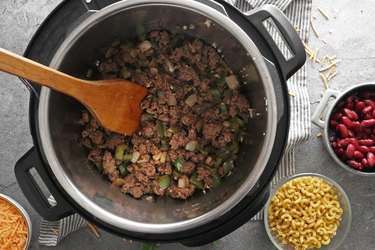 Cook ground meat