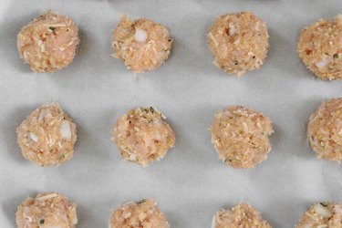 Bake turkey meatballs