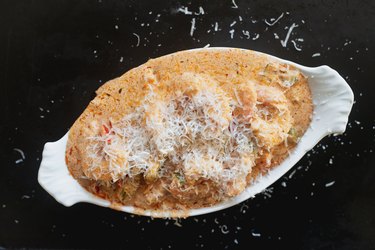 Sprinkle over the parmesan.