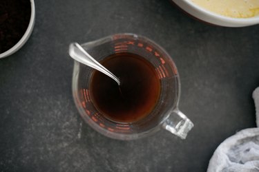 Make sure that the espresso powder is completely dissolved in with the boiling water.