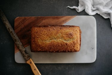 Bake until the cake is golden and risen.