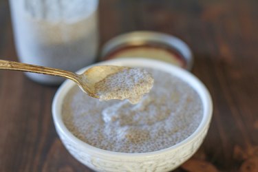 chia seed pudding in a bowl