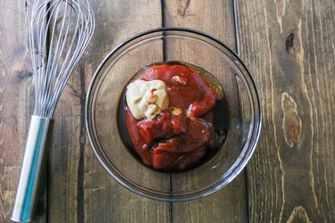 sauce ingredients in a bowl