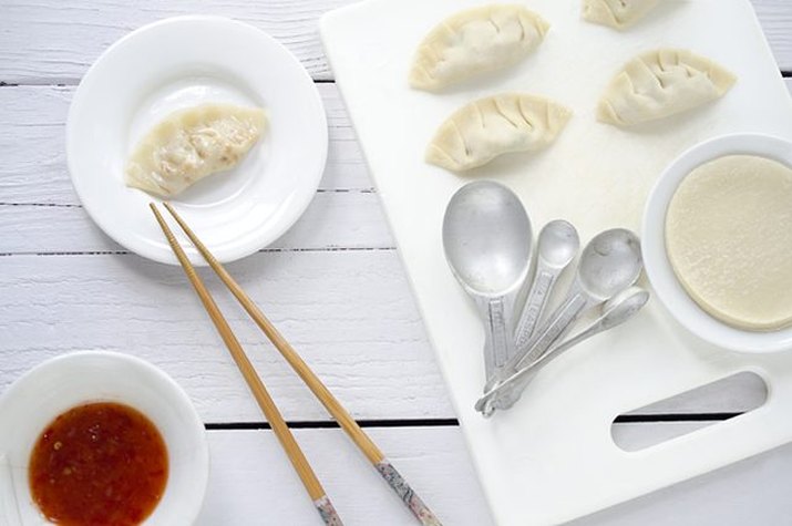 Pork dumplings.