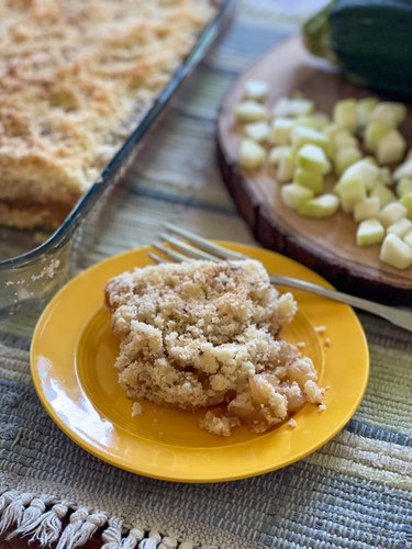 finished zucchini cobbler