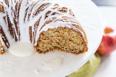 Bundt cake with slice removed