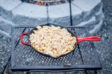 How to Make Campfire Skillet Apple Cobbler