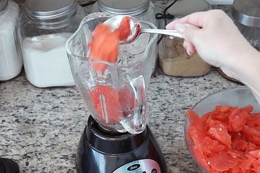 watermelon in blender