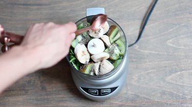 Adding chia seeds to food processor