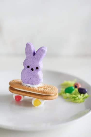 Peeps skateboarding bunny dessert