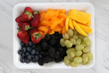 Fresh fruit for pizza tart