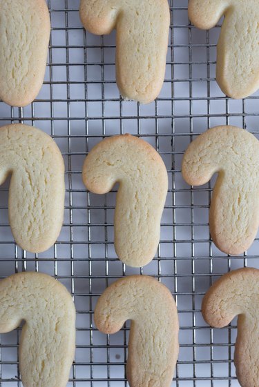 Bake until just golden then set the cookies onto a wire rack to cool.