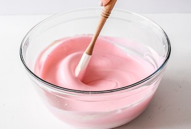 Mixing cotton candy ice cream