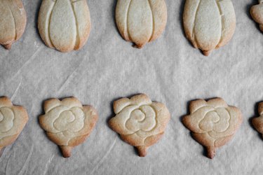 Bake until the cookies are beginning to take on some color and the edges are firm.