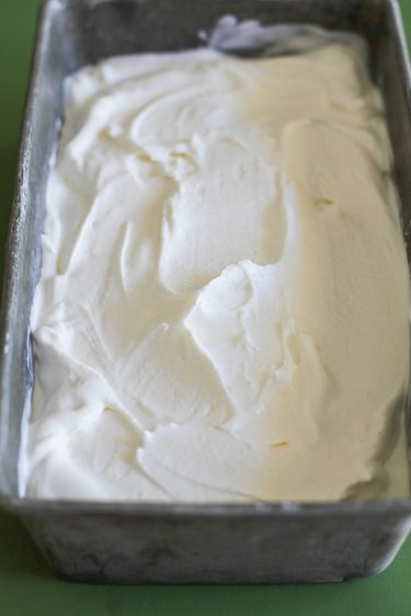 Ice cream in a loaf pan