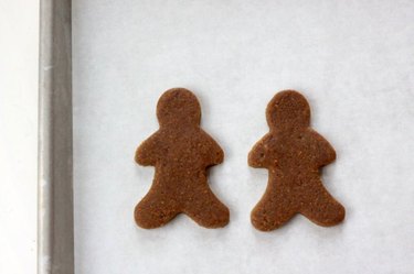 Gingerbread men ready for baking.