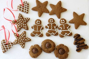 Variety of gingerbread cookies