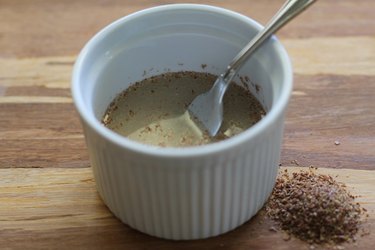 Flax egg in a bowl