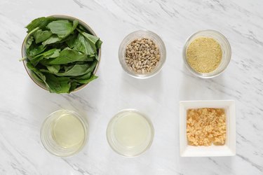 Ingredients for vegan pesto