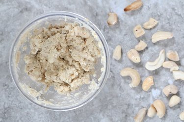 Puree soaked cashews