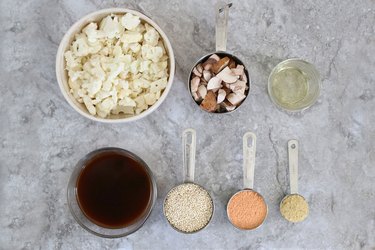 Ingredients for vegetarian taco meat