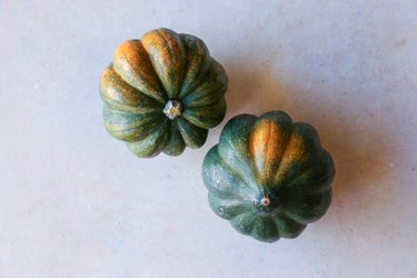 two acorn squash