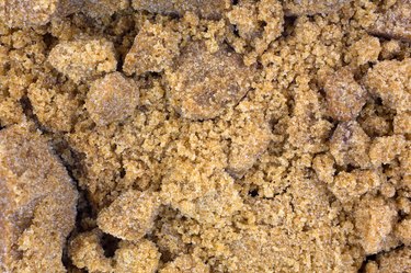 Closeup of dark-brown sugar