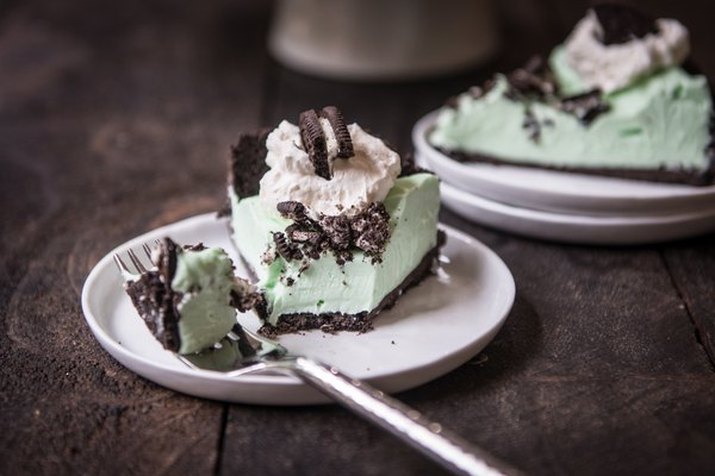 No-Bake Grasshopper Cheesecake