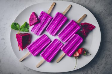 Dragon fruit popsicles