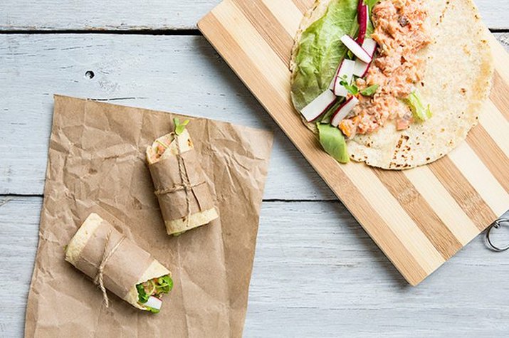 Salmon Salad Wraps recipe