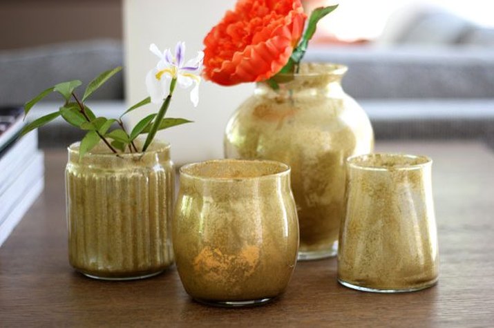 Create an expensive look for less with this faux mercury glass DIY craft.