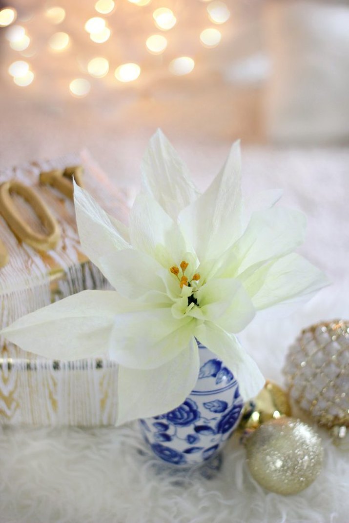 Crepe paper poinsettias are a safe alternative for pet owners.